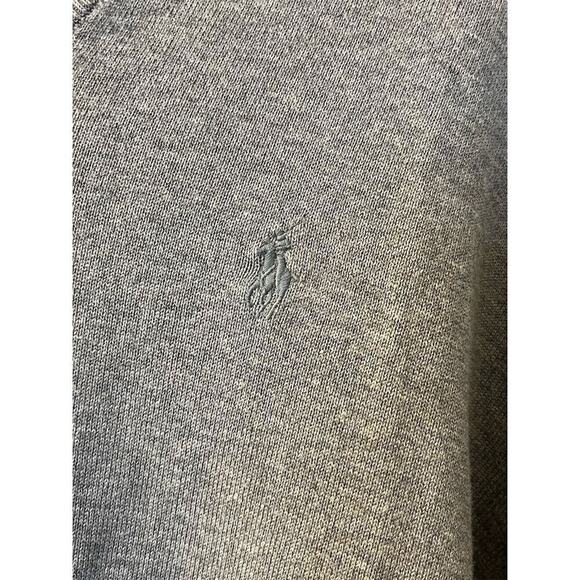 Polo Ralph Lauren Men's V-Neck Pullover Sweater Gray L Preppy Eclectic Grandpa - Picture 3 of 8
